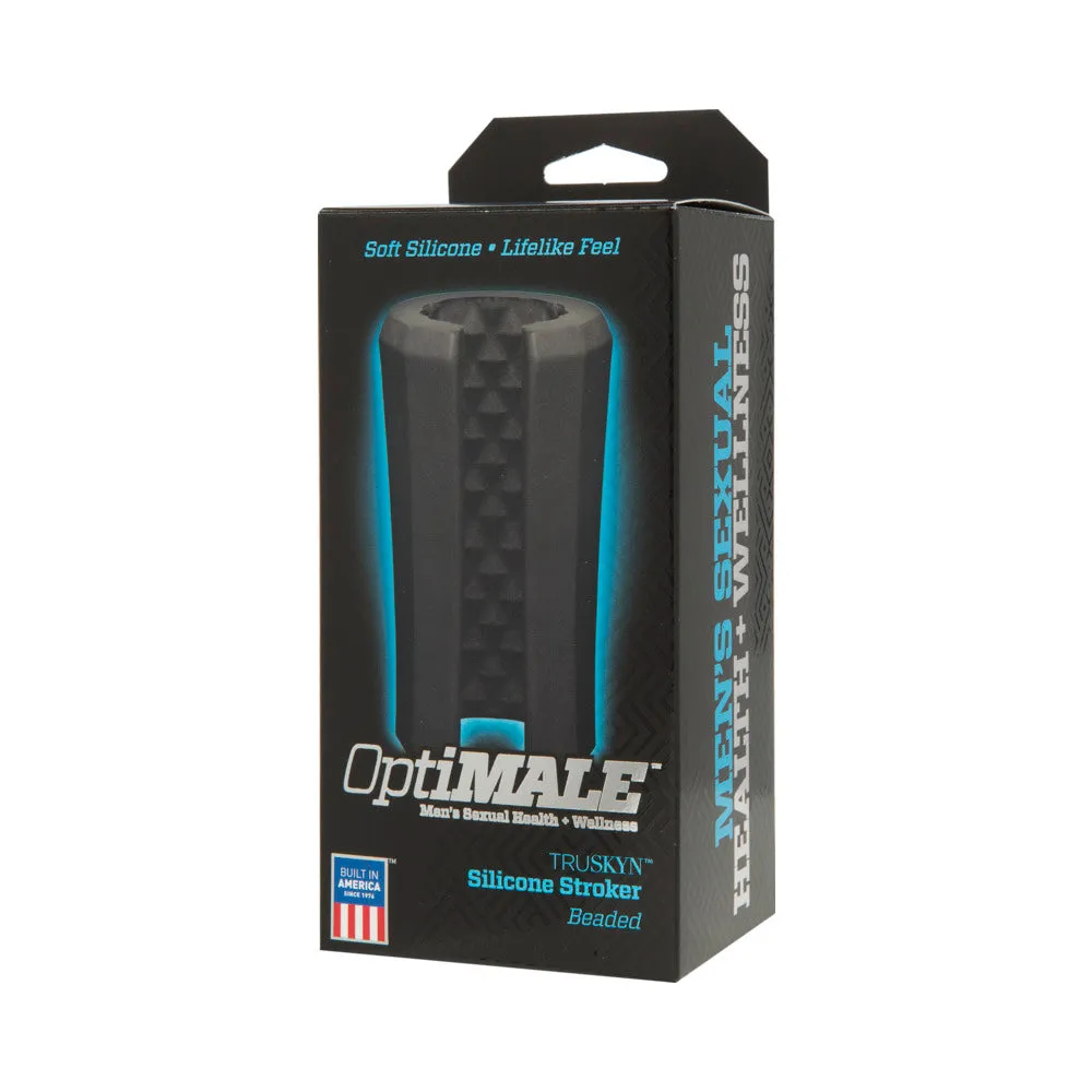 OptiMALE TRUSKYN Silicone Stroker Beaded Black