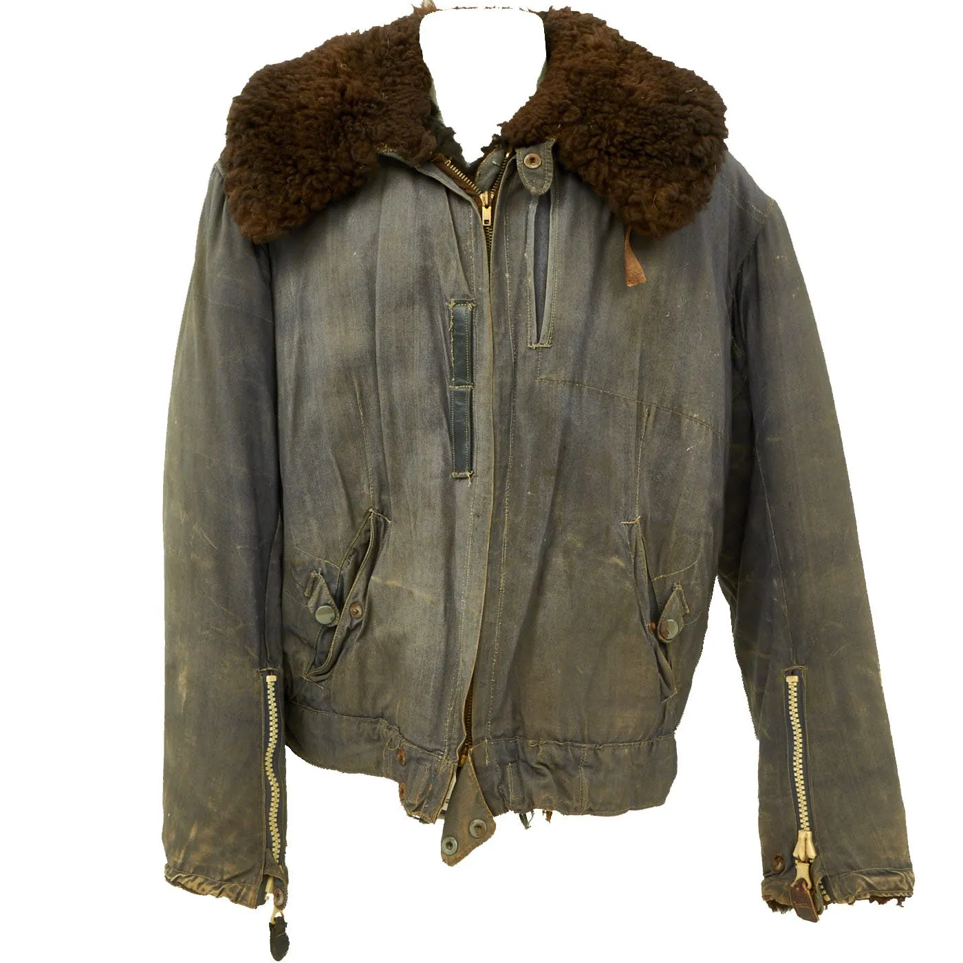 Original German WWII Luftwaffe Pilot Winter Weight Channel Flight Jacket - Kanaljacke 1944