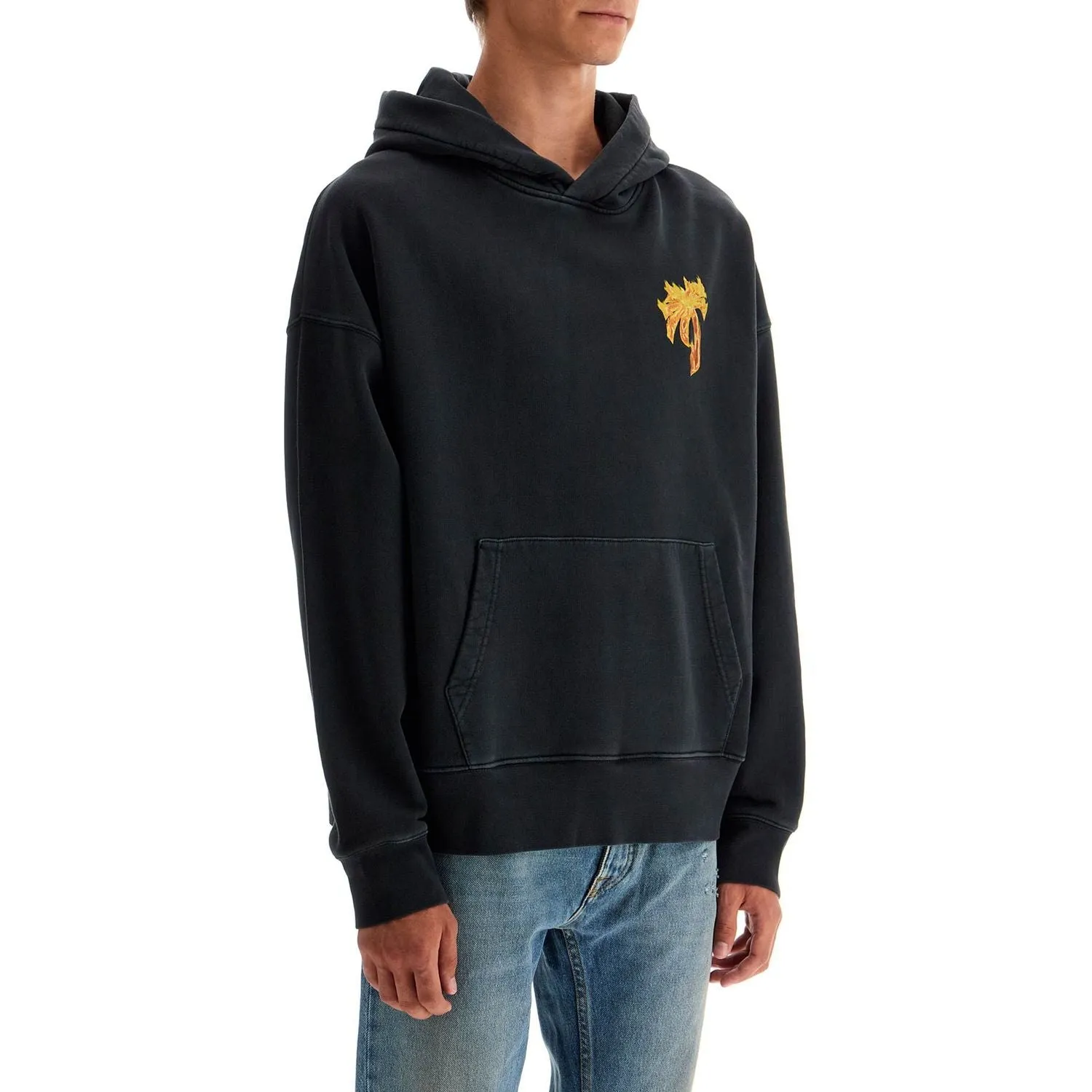 Palm Angels 'burning palm oversized hoodie with hood'