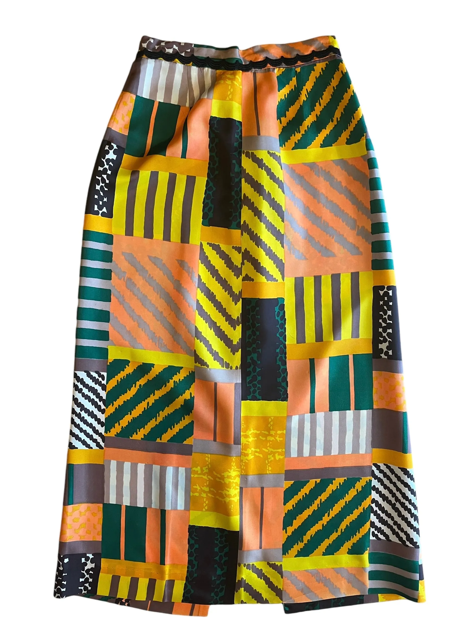 Patchwork Square Maxi Skirt