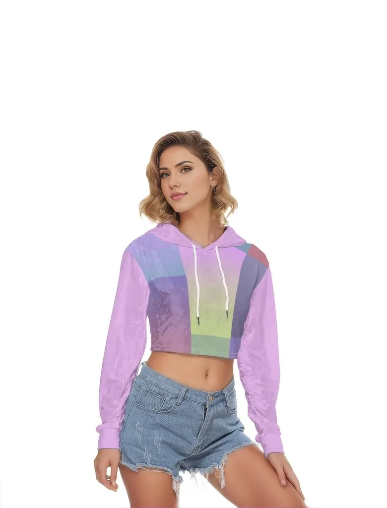 Paxx 2 Womens Crop Top Hoodie|Velvet