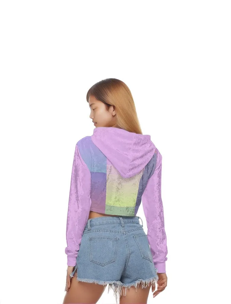 Paxx 2 Womens Crop Top Hoodie|Velvet