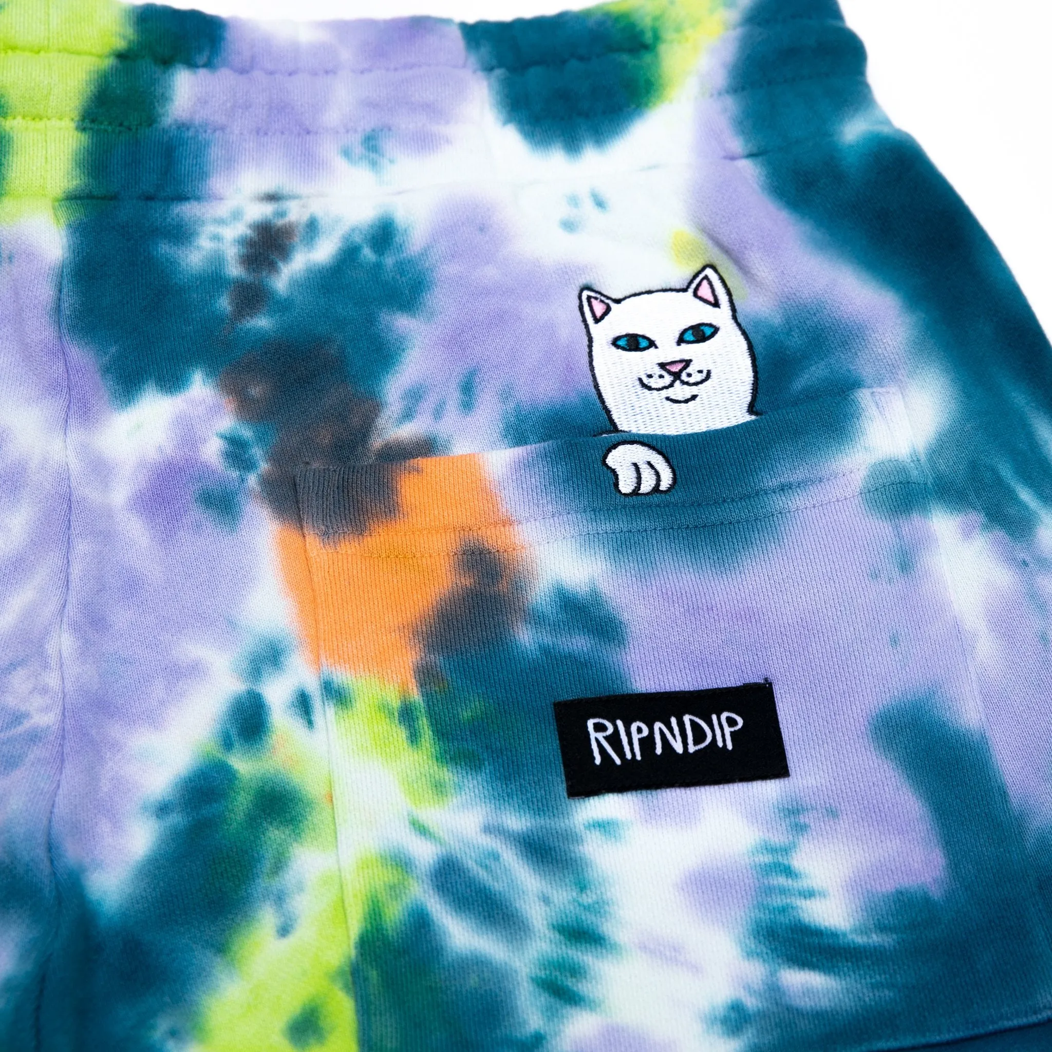 Peek A Nermal Sweat Shorts (Multi Tie Dye)