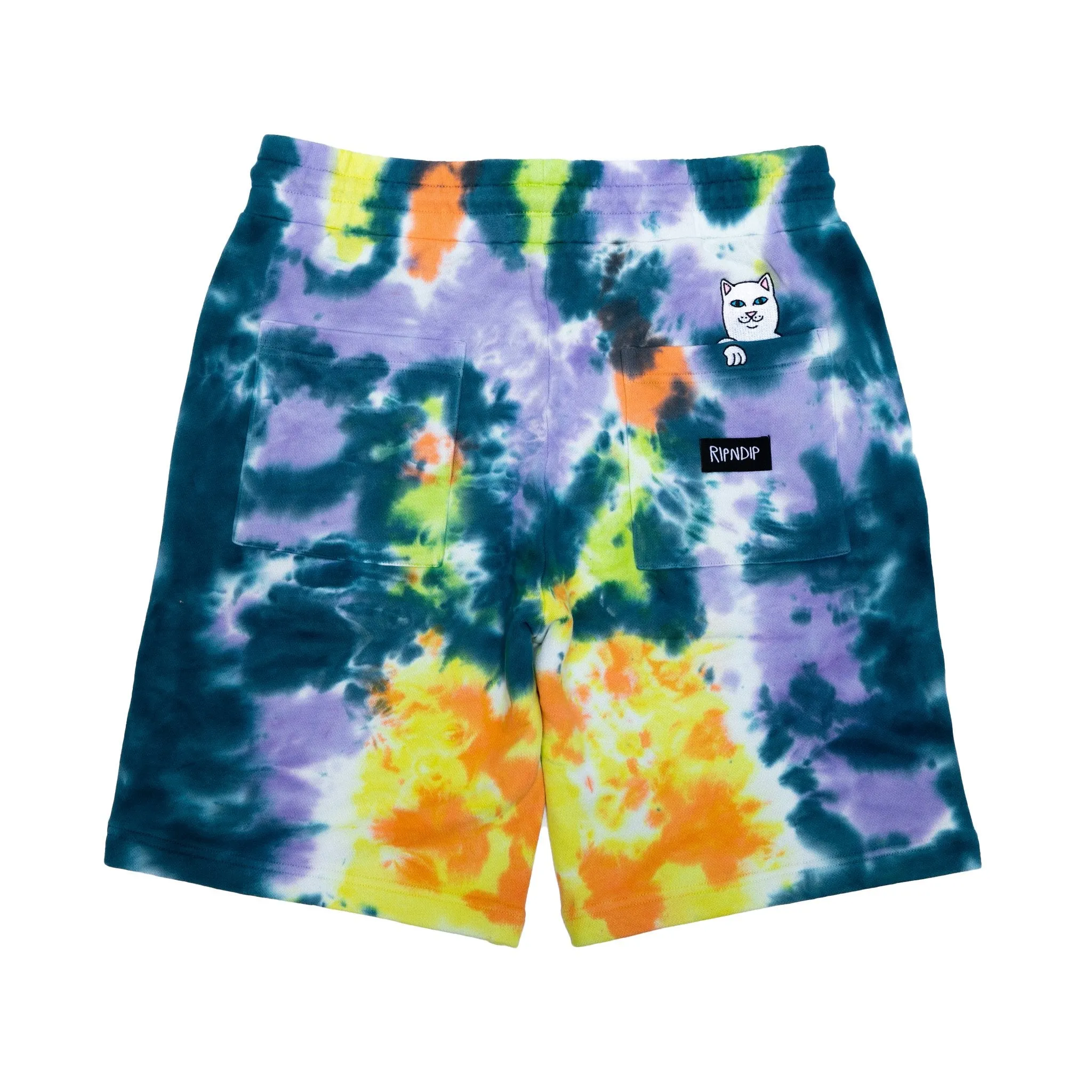 Peek A Nermal Sweat Shorts (Multi Tie Dye)