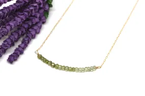 Peridot Ombré Bar Necklace