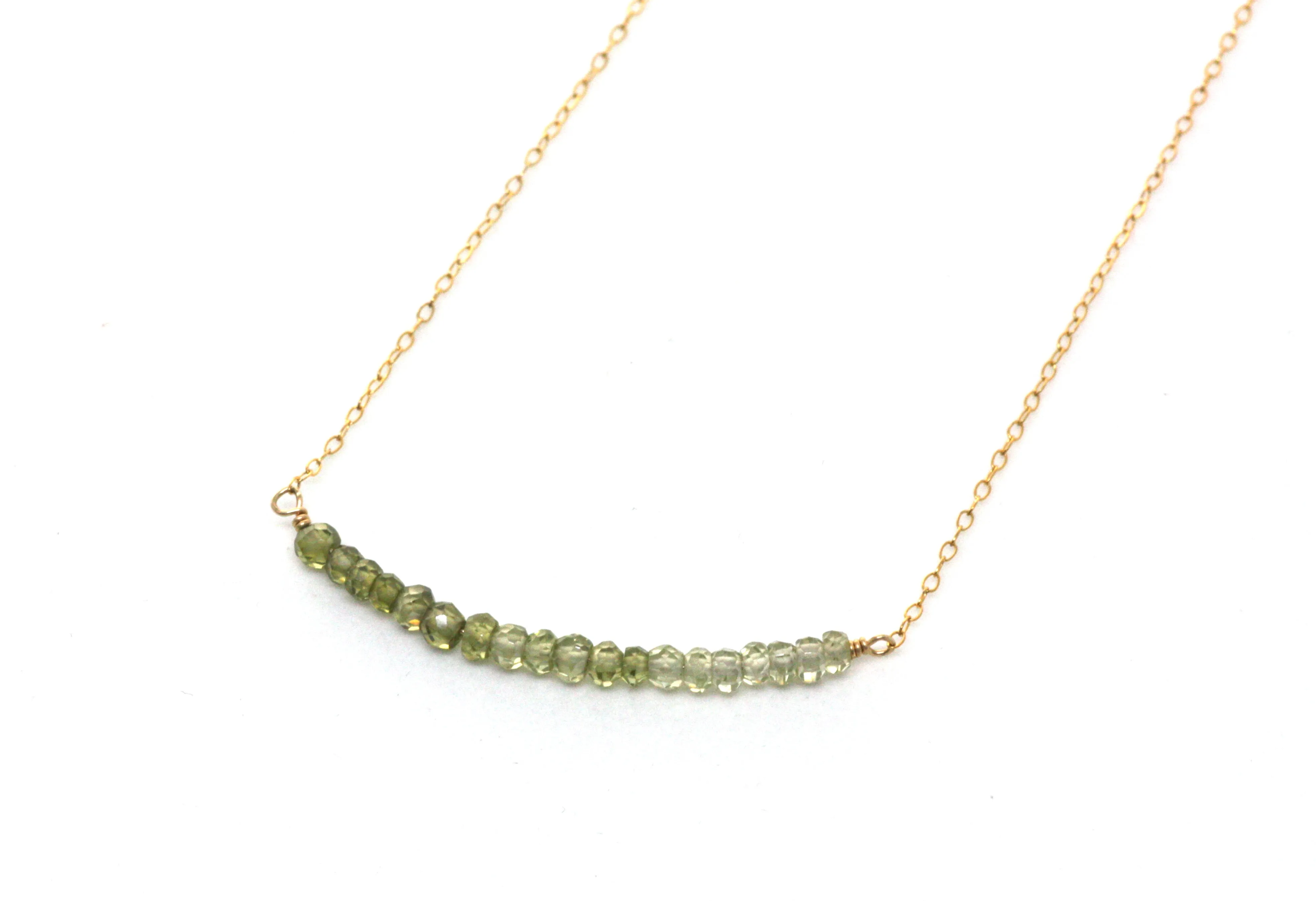 Peridot Ombré Bar Necklace