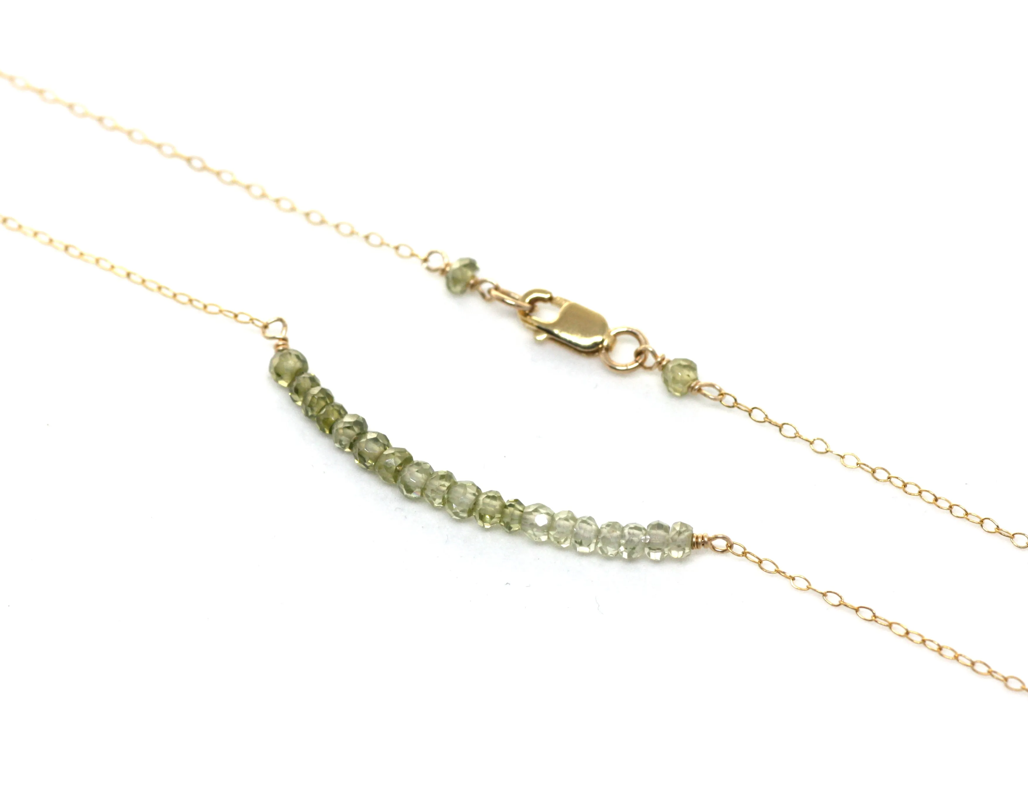 Peridot Ombré Bar Necklace