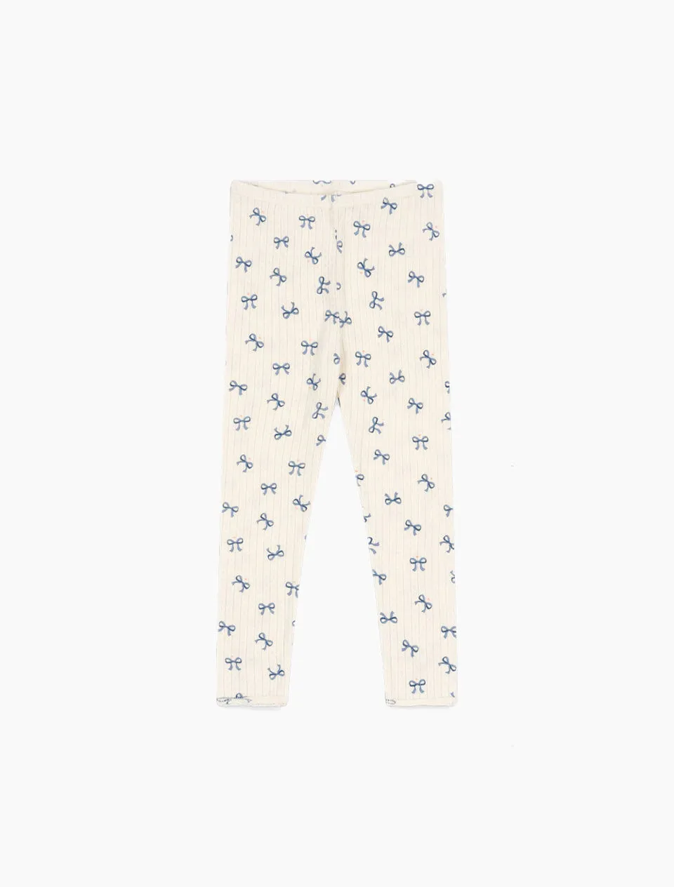 Pointelle Minnie Leggings in Bow Bleu