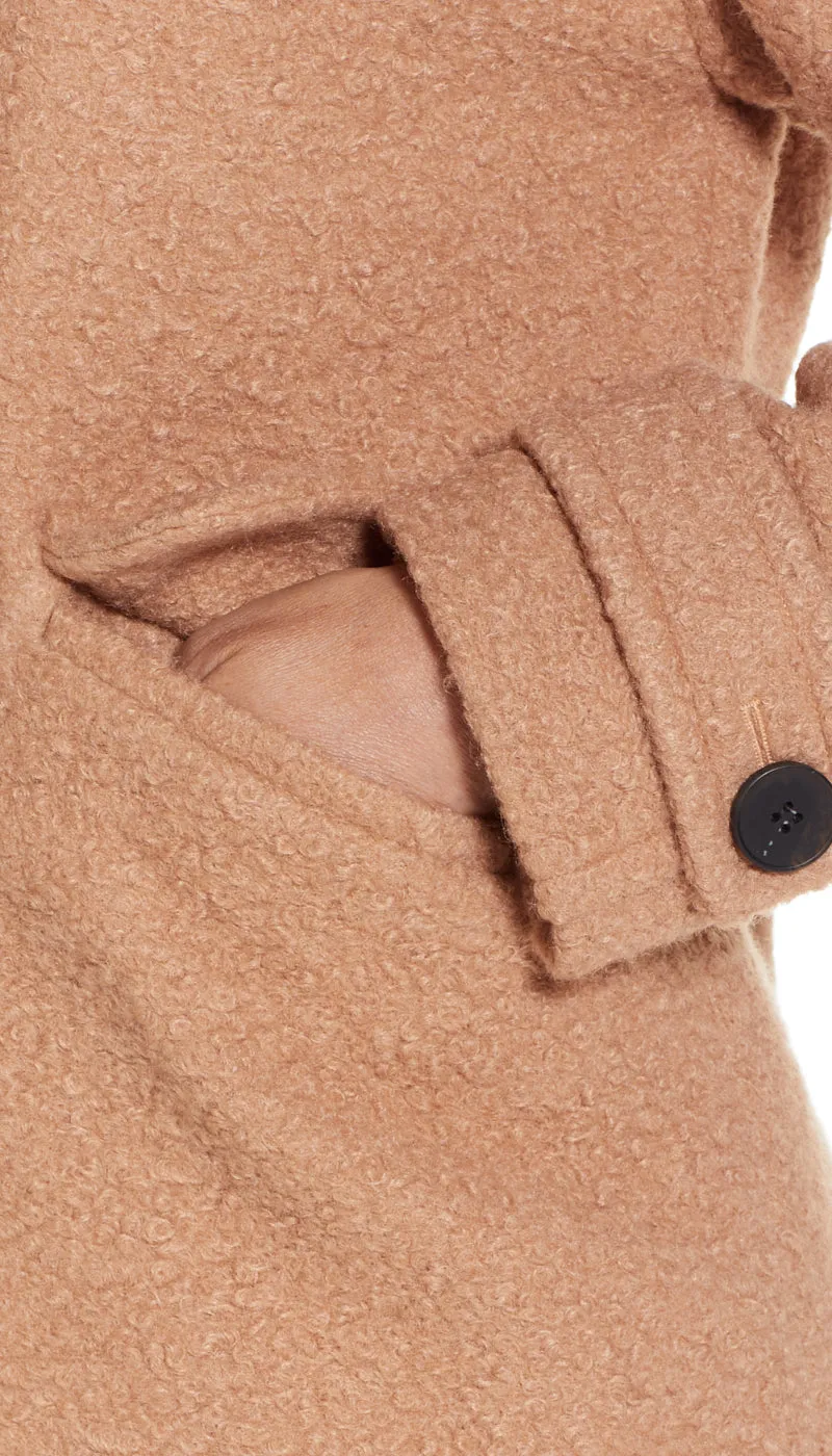 POLY BOUCLÉ PEACOAT