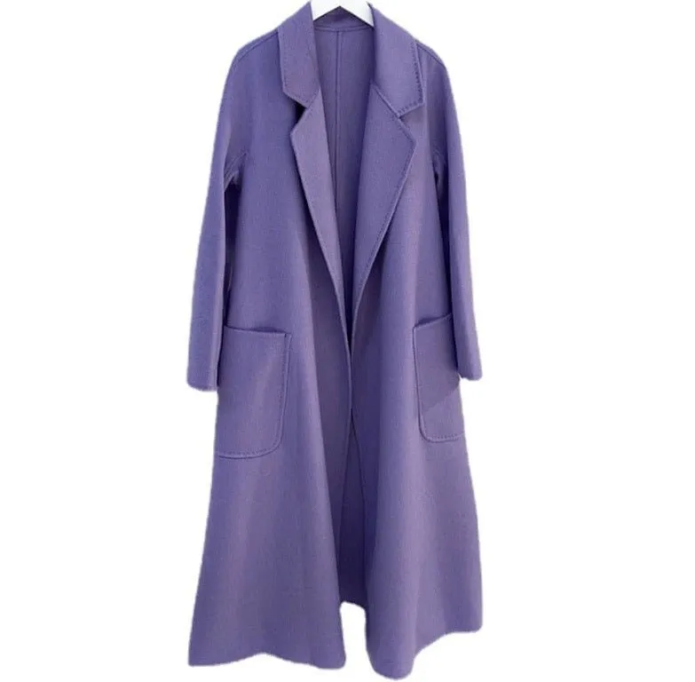 Pre Order:  Cashmere Wool Fur Trench Coat