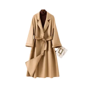 Pre Order:  Cashmere Wool Fur Trench Coat