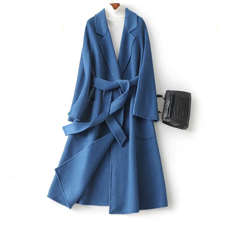 Pre Order:  Cashmere Wool Fur Trench Coat