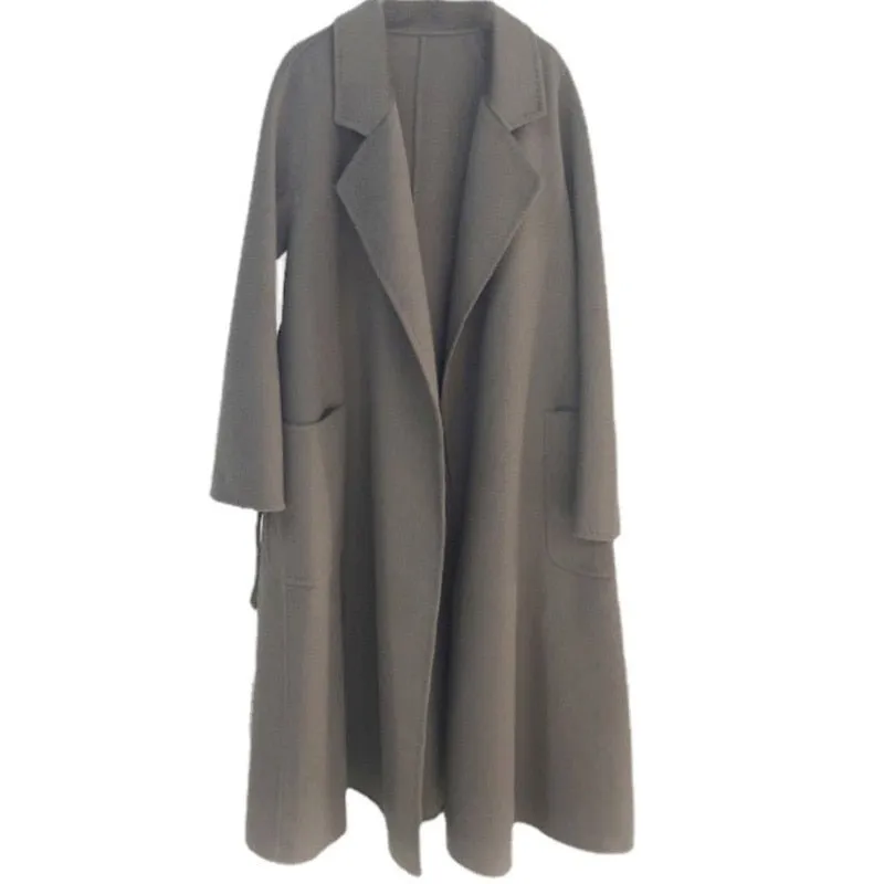 Pre Order:  Cashmere Wool Fur Trench Coat