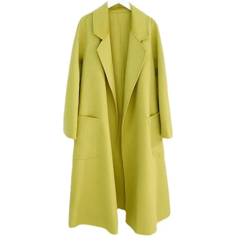 Pre Order:  Cashmere Wool Fur Trench Coat