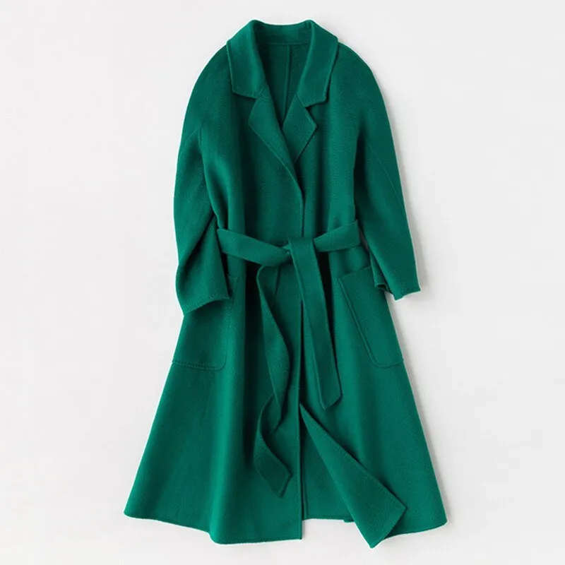 Pre Order:  Cashmere Wool Fur Trench Coat