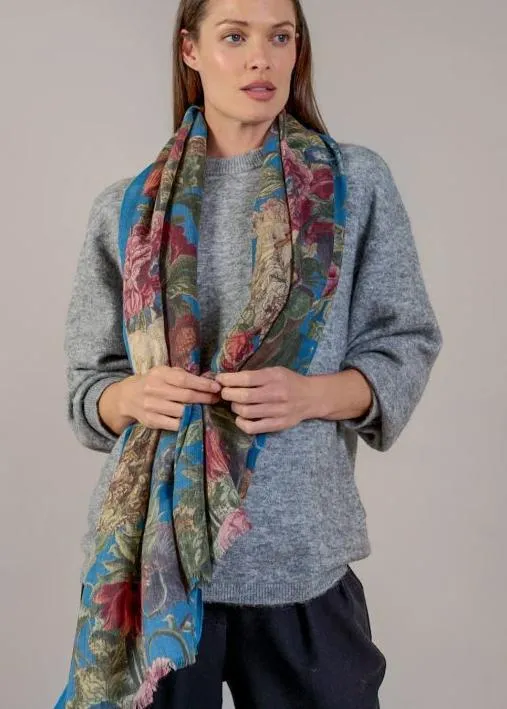 Primula Teal Wool Scarf - One Hundred Stars