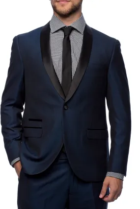 "Rowan" Navy 1-Button Shawl Tuxedo (2-Piece Set)