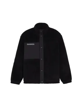 Recycled Wool Fleece Jacket—black