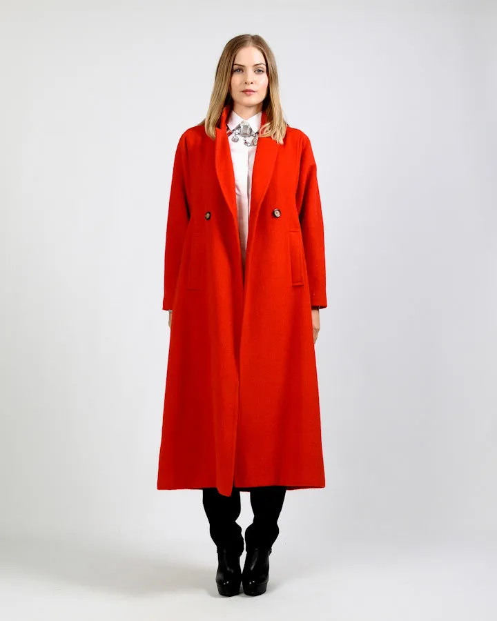 Red Wool / Alpaca Coat