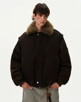 Retro Fur Collar Down Jacket