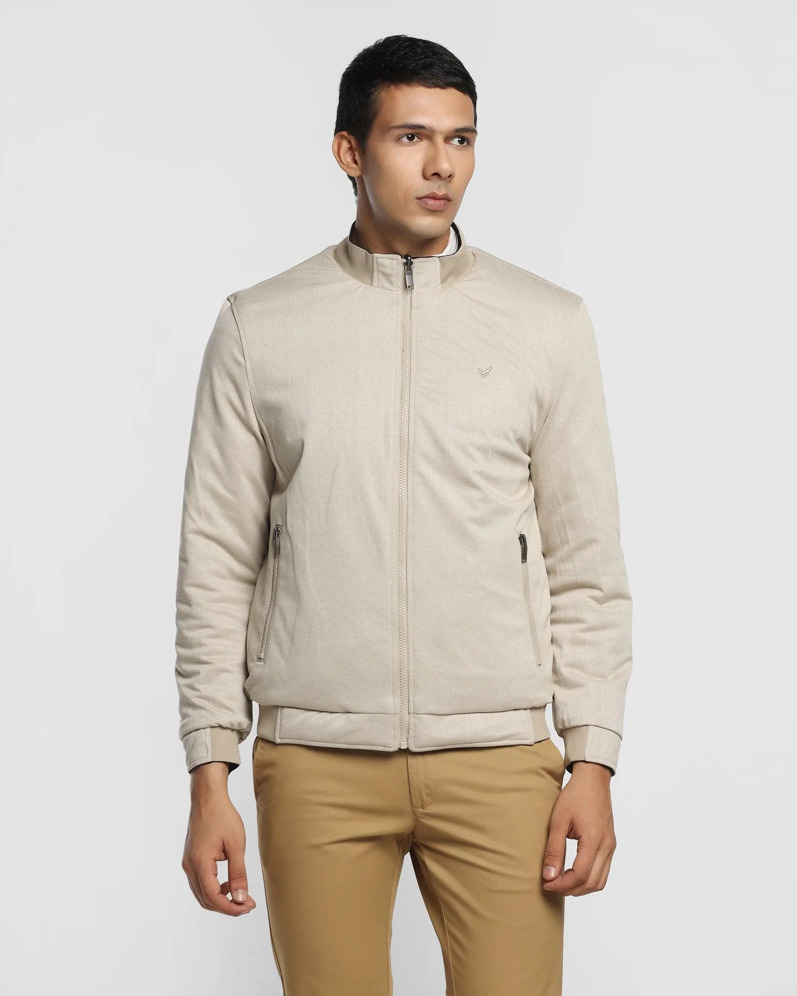 Reversible Navy Solid Zipper Jacket - Vietro