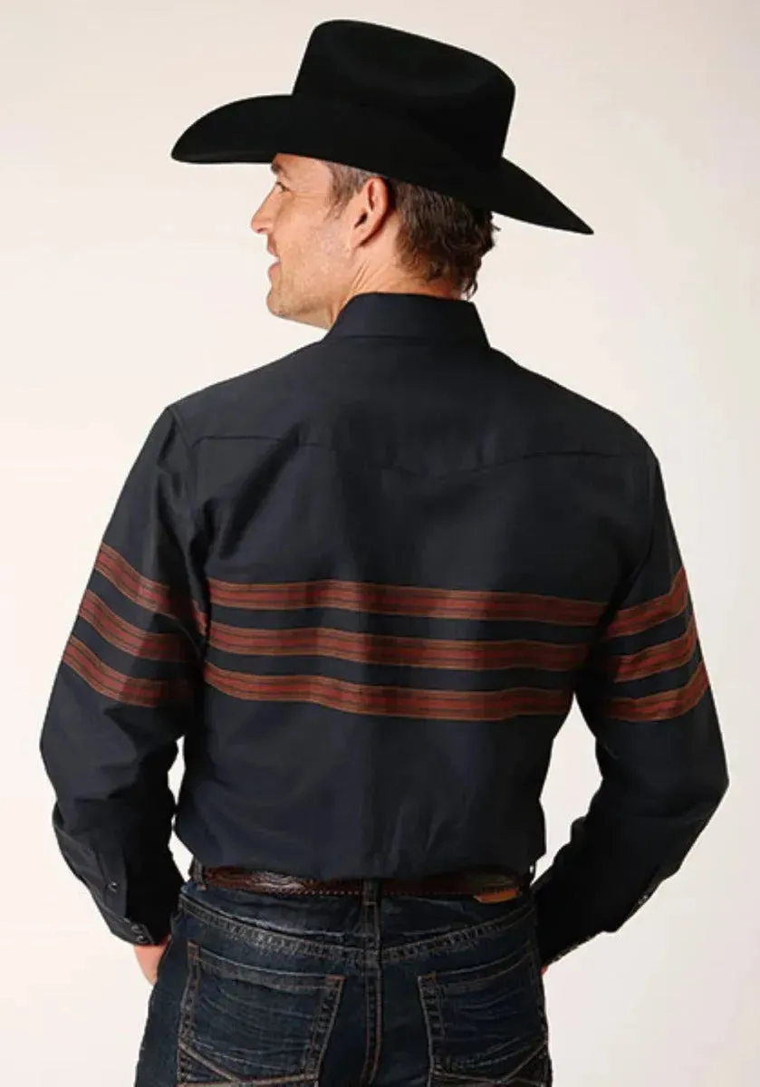 Roper Black Saddle (Black) - Men's Western Shirt