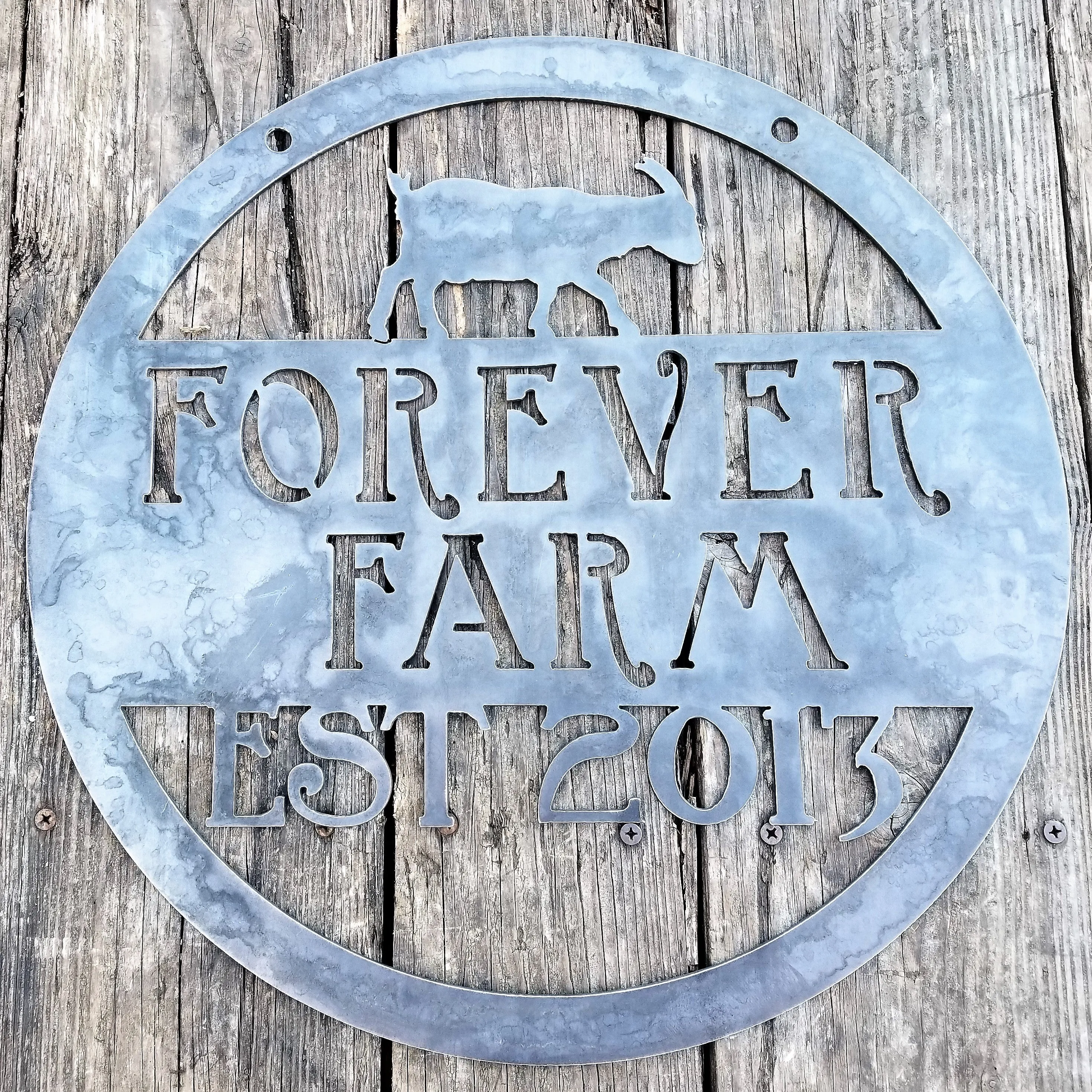 Rustic Animal Garden/Farm Sign - Personalized