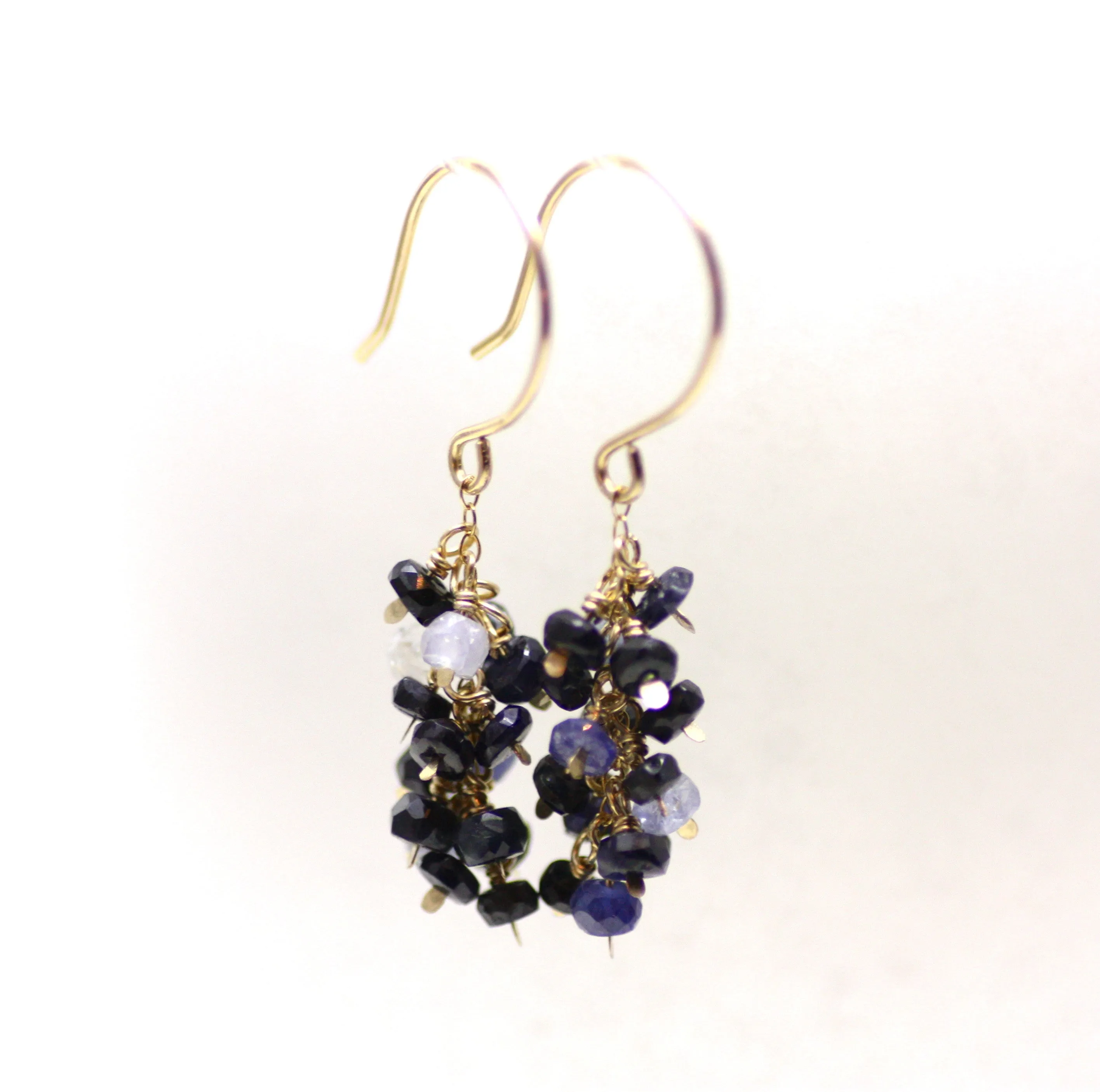 Sapphire Cluster Earrings