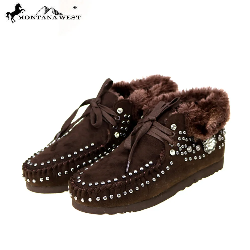 SBT-015  Montana West Western Style Studded Design Moccasins