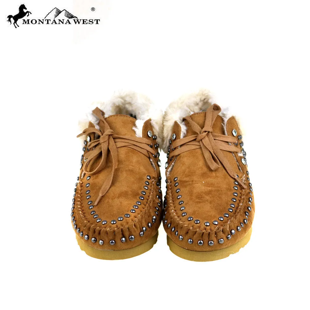 SBT-015  Montana West Western Style Studded Design Moccasins