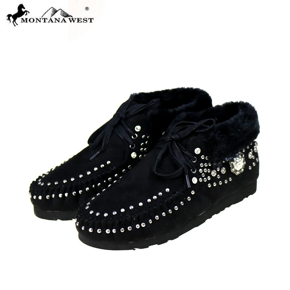 SBT-015  Montana West Western Style Studded Design Moccasins