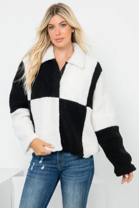 Sherpa Color Block Jacket