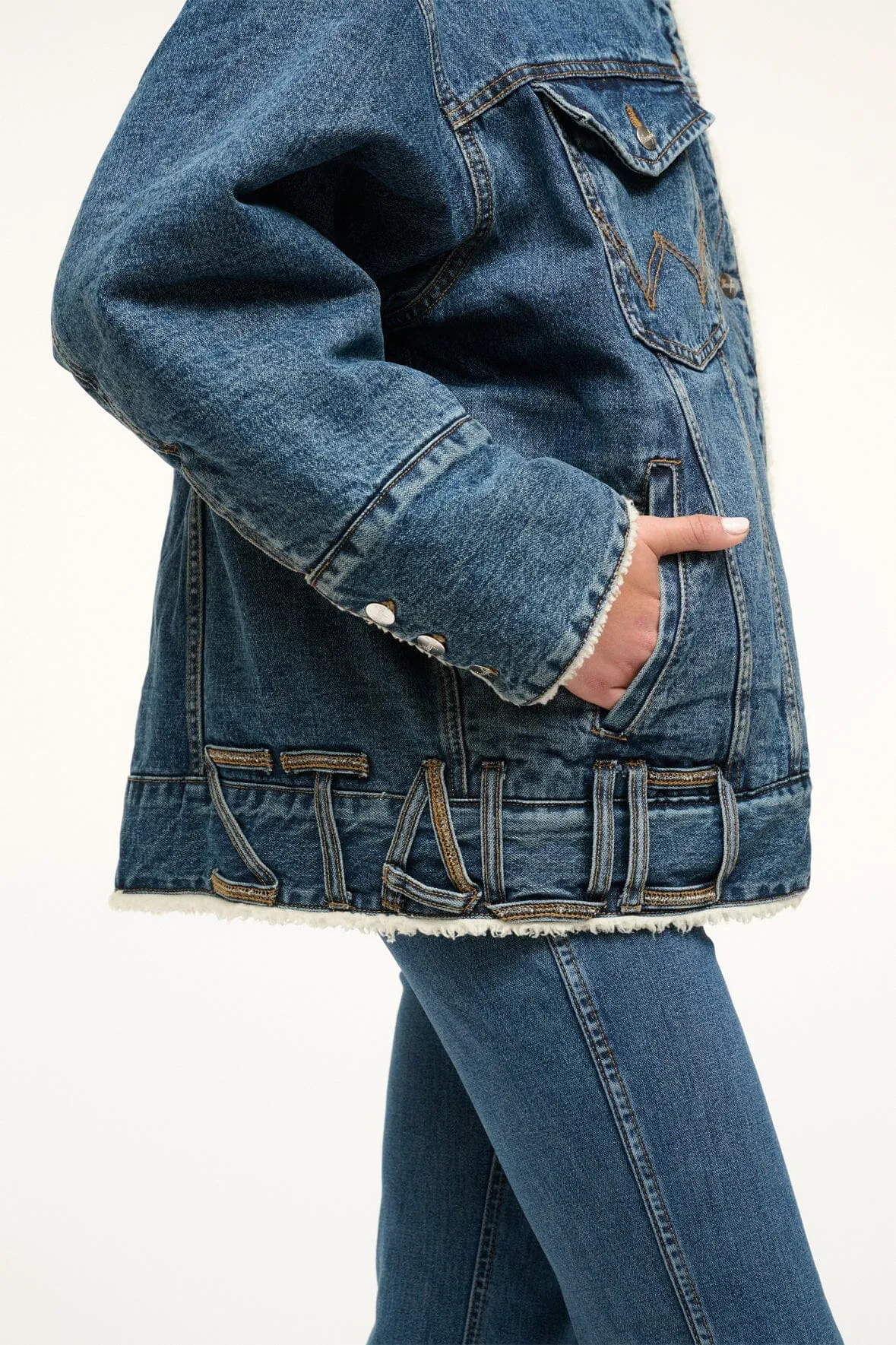 STAUD   WRANGLER REVERSIBLE BIGGEST JEAN JACKET | INDIGO WASH