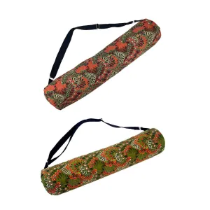 Sturdy Cotton Peacock Yoga Mat Bag