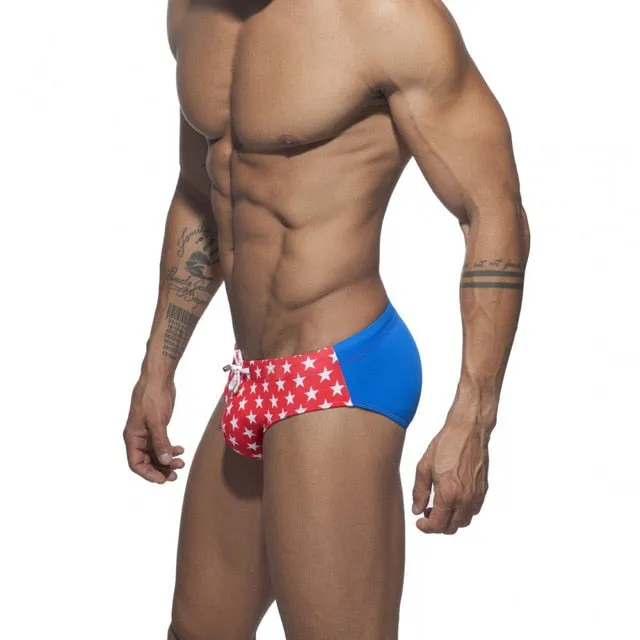 Stylish Patterned Low Waist Sports Brief