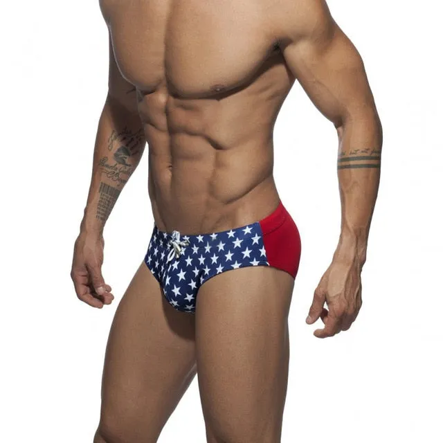 Stylish Patterned Low Waist Sports Brief