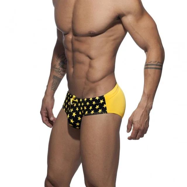 Stylish Patterned Low Waist Sports Brief