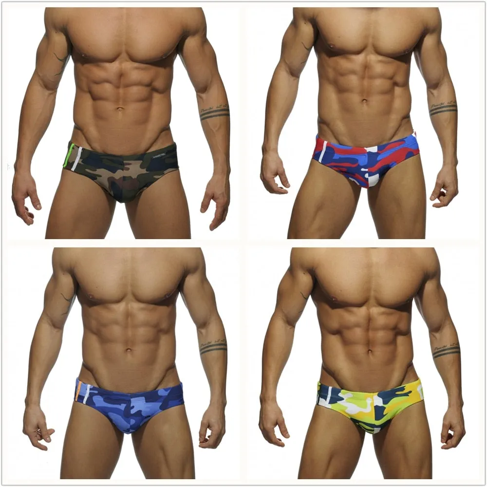 Stylish Patterned Low Waist Sports Brief