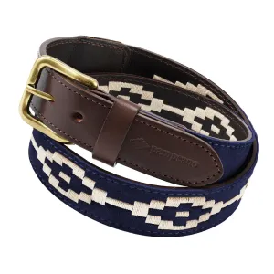 Suede Polo Belt Confianza - Navy by Pampeano