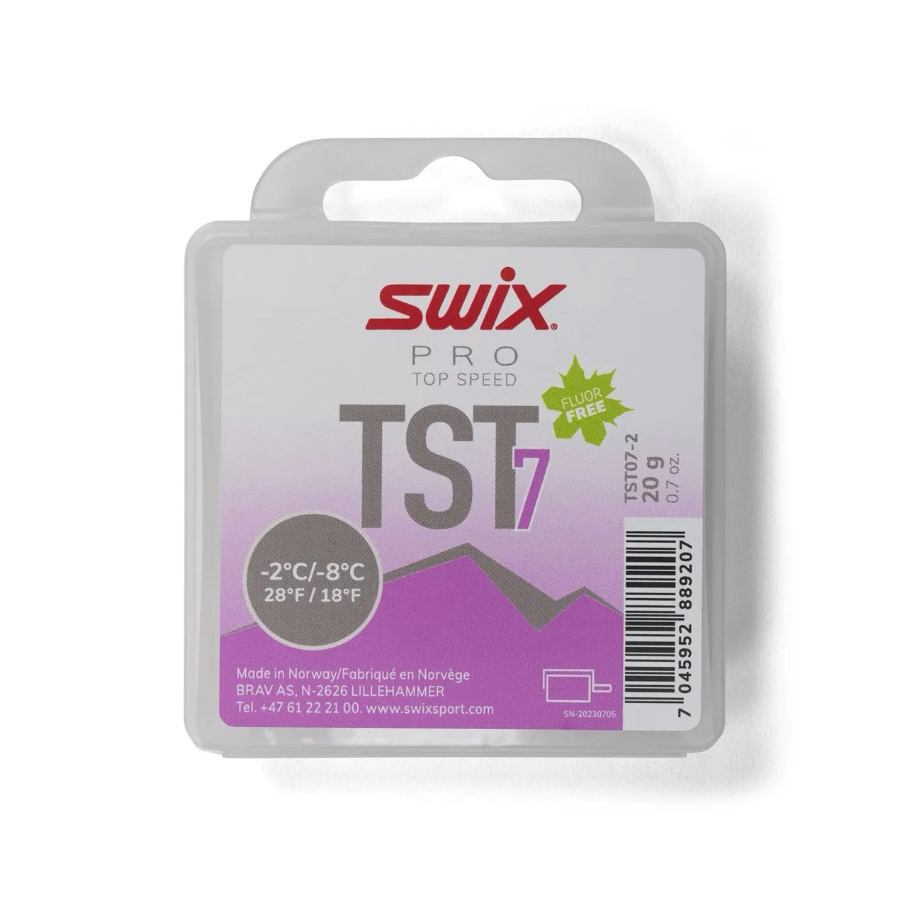 Swix TST7 Violet Turbo Glide Wax (-2 to -7C) | 20g