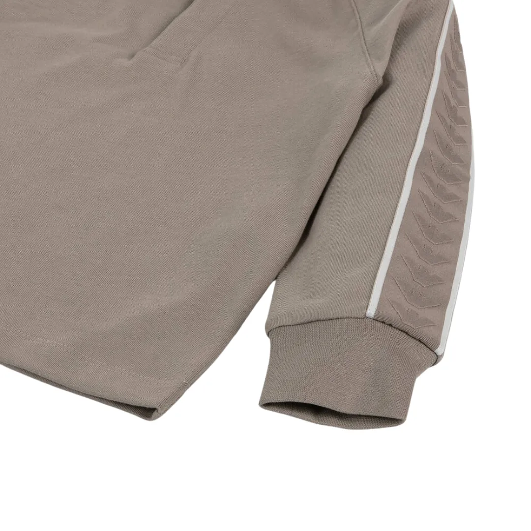 Taupe Logo Long Sleeve Polo