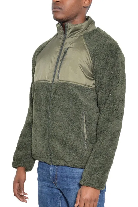 TCF FULL ZIP SHERPA FLEECE JACKET