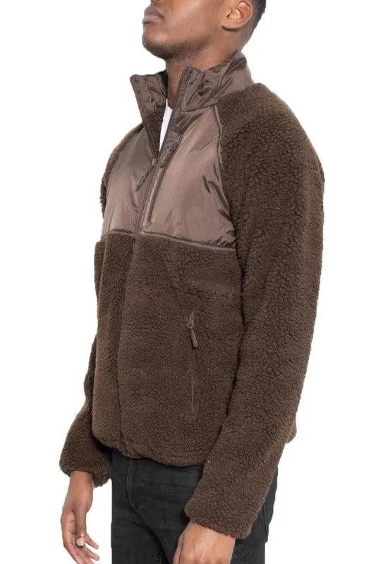 TCF FULL ZIP SHERPA FLEECE JACKET