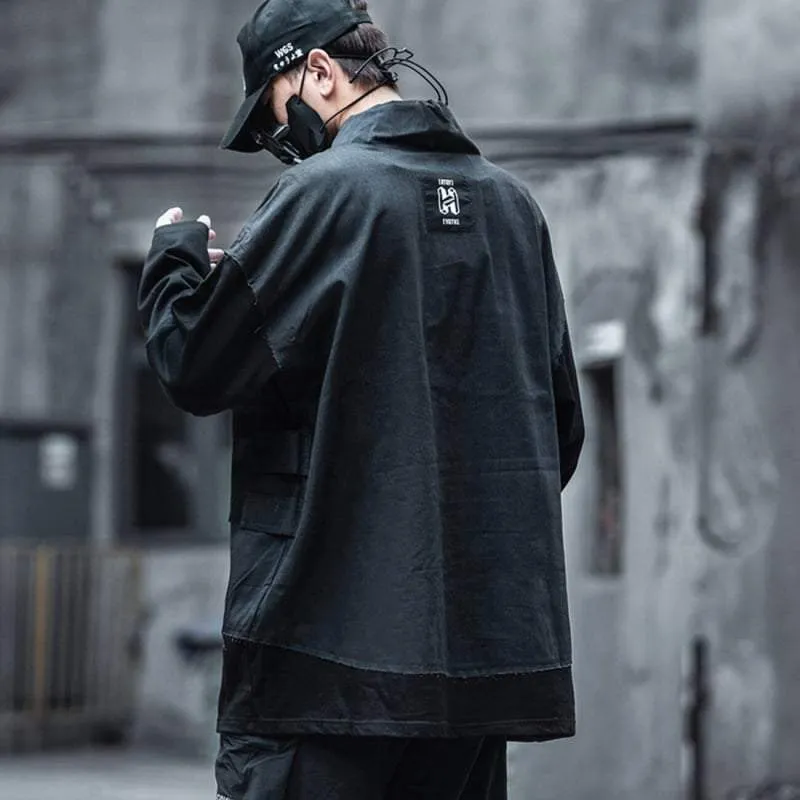 Techwear Black Japanese Hoodie