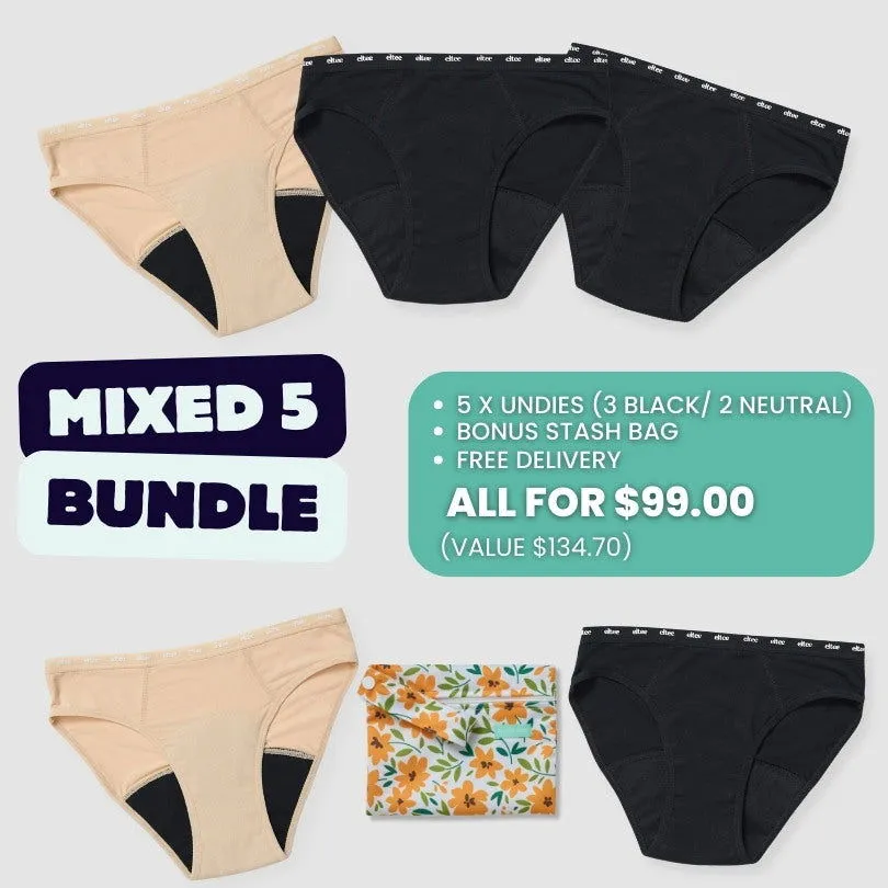 Teen Period Underwear 5 Pack (30% Off   Bonus)