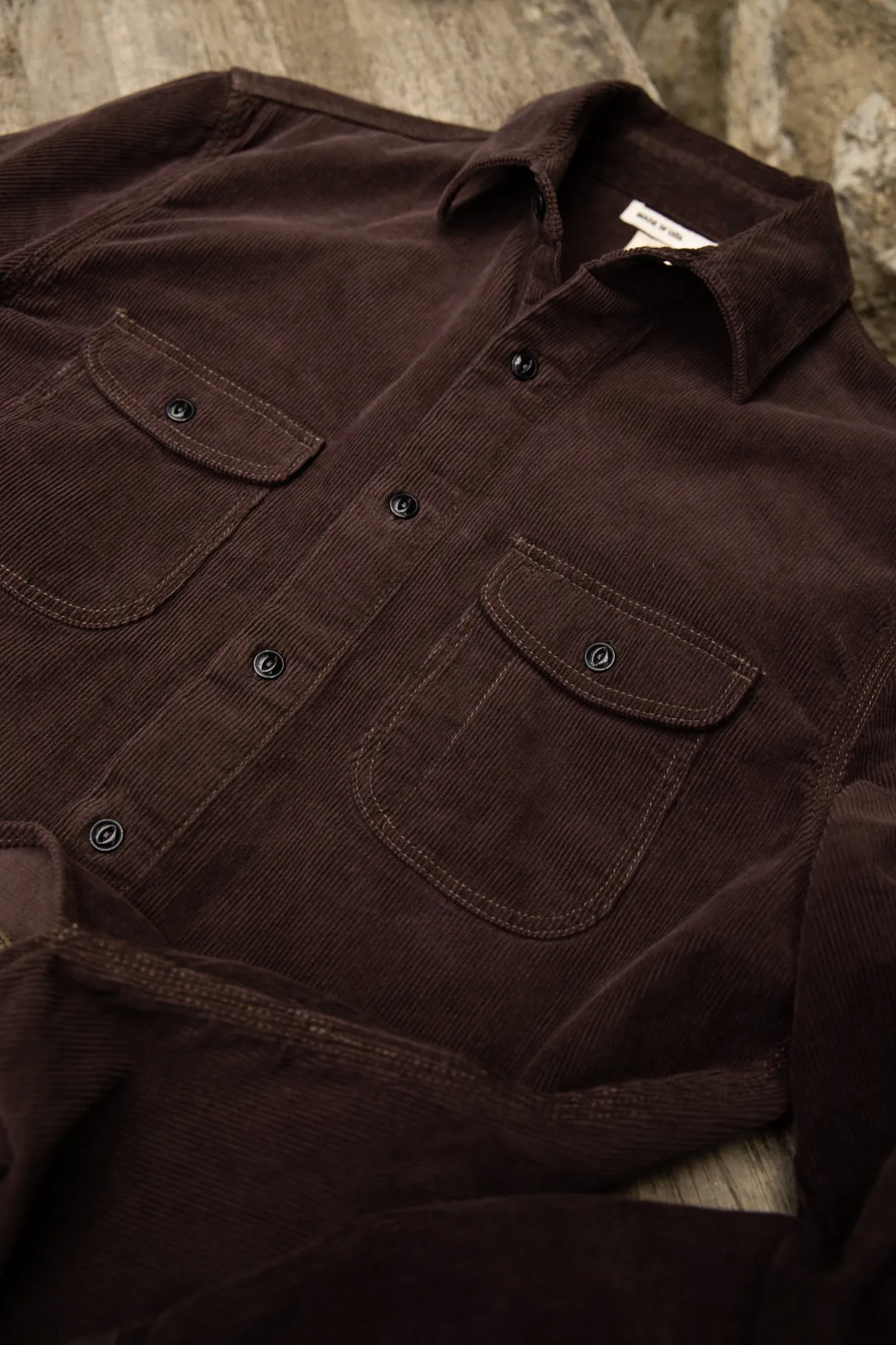 The Brace Corduroy Shirt - Chocolate