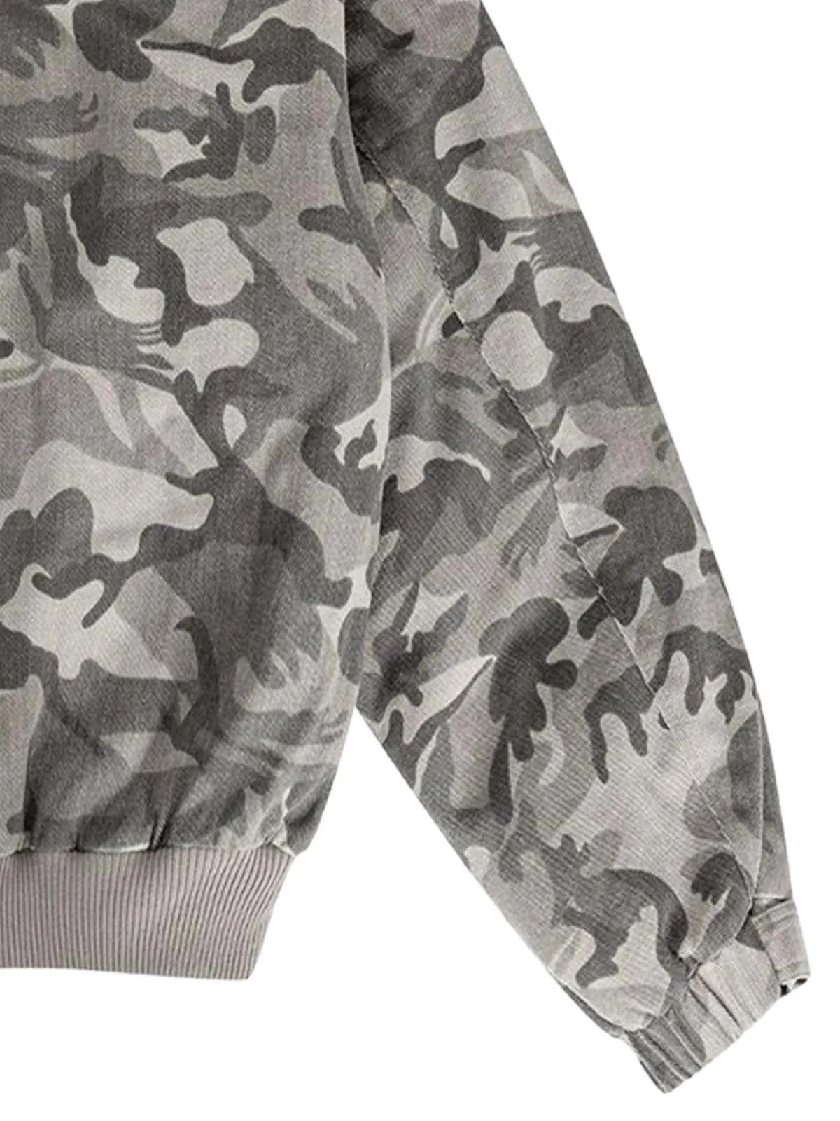 Thesupermade Camouflage Hooded Bomber Jacket