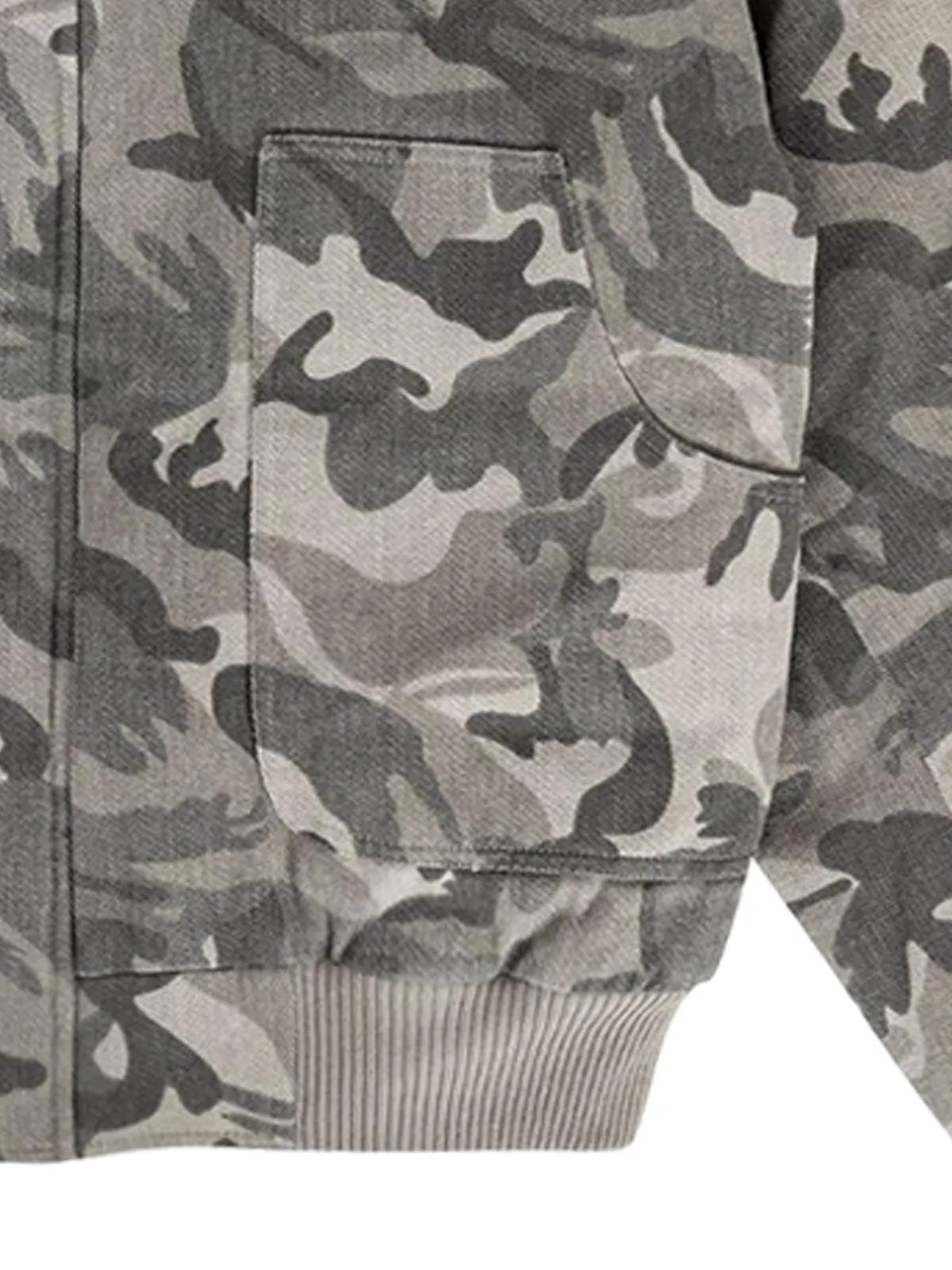 Thesupermade Camouflage Hooded Bomber Jacket