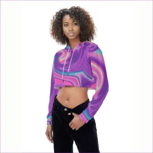 Tie-Dye Women's Crop Top Hoodie