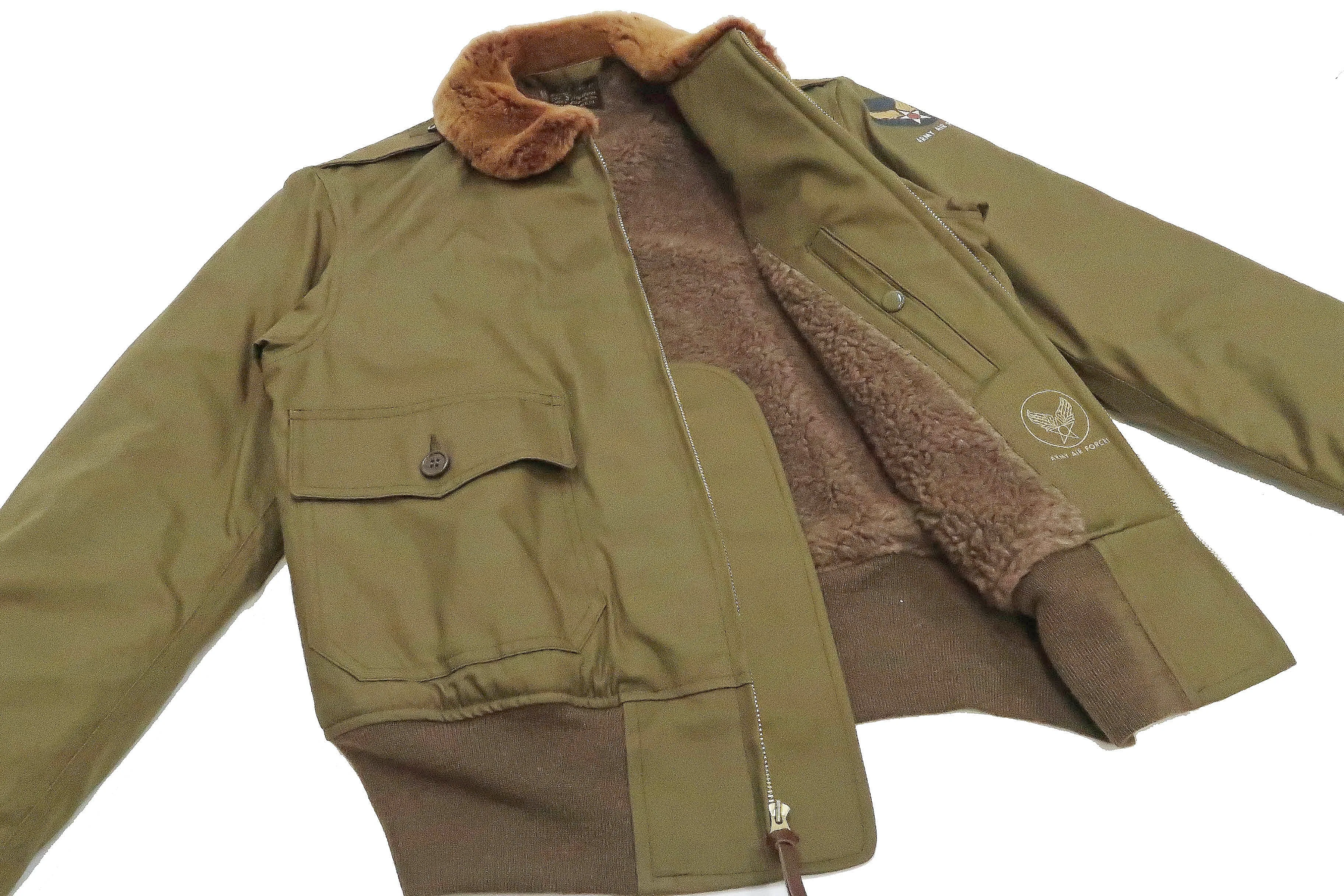 TOYS McCOY Jacket Men's USAAF B-10 Flight Jacket B10 Cotton Bomber Jacket Olive TMJ2227